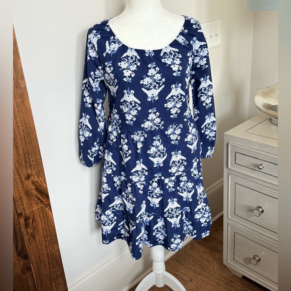 J Crew Floral Cotton Poplin Raglan Tiered Dress Size XXS - Picture 6 of 9